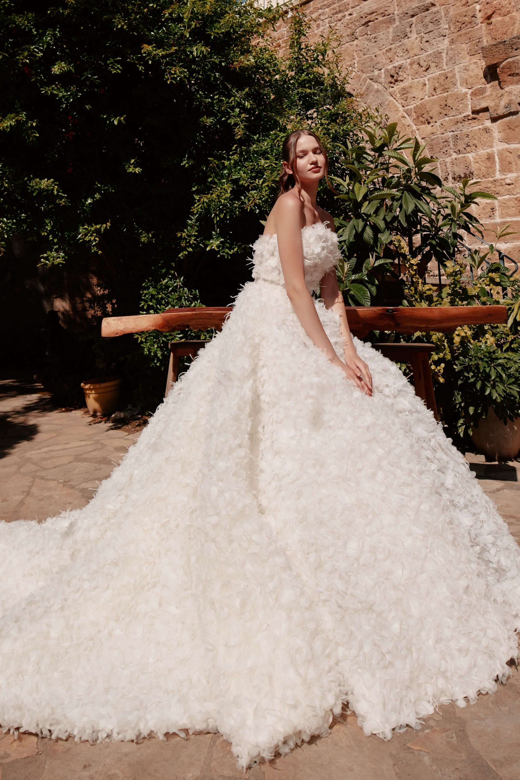 Feather Wedding Dress